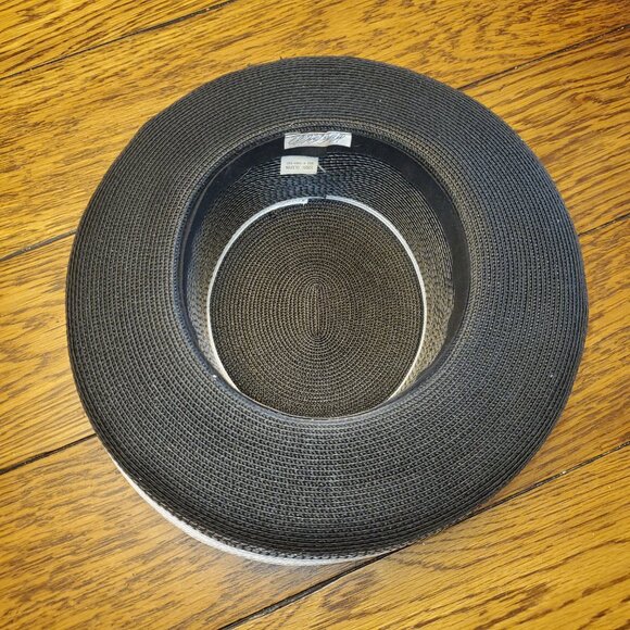 Women's Lord & Tayor Olefin Hat, Black White, cute bow, one size, Excellent Con! - Picture 5 of 6